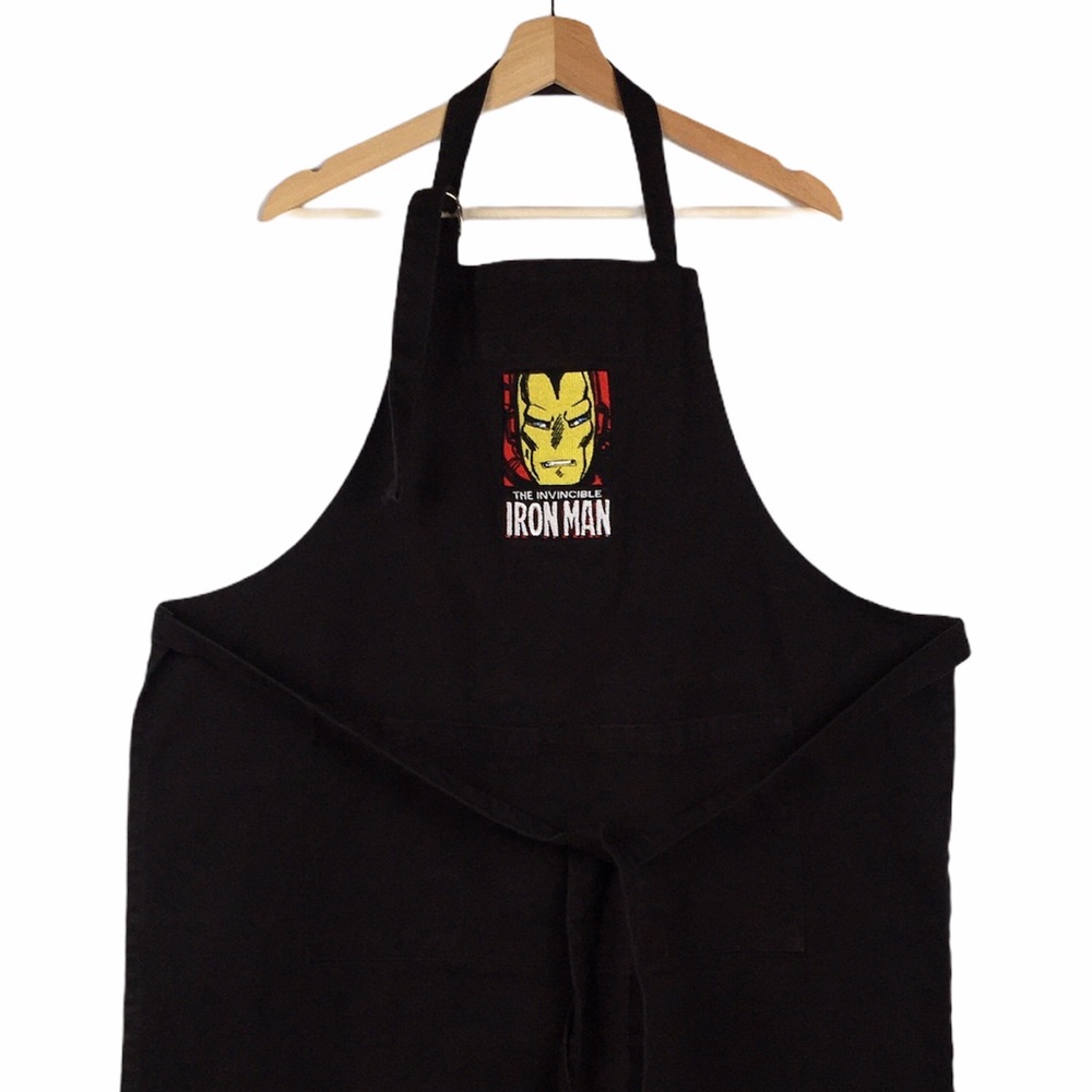 Marvel Iron Man Apron Black Cooking/Barbecue Cover